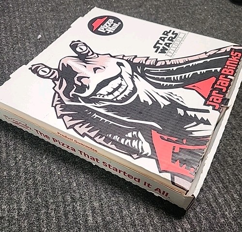 Barattolo Barattolo Binks Star Wars Episodio 1 Pizza Hut Box Cartone Usato Collezionismo Promo - Foto 8 di 8