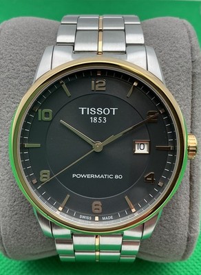 Tissot 1853 Powermatic 80 Automatic 41mm Men's Watch 2 Tone Running Keeping Time