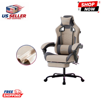 Gaming Chair with Massage,Ergonomic PC Computer Chair with Footrest Comfortable