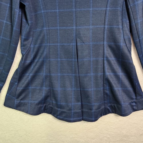 Cabi Sunset Kiss Windowpane Blazer 5425 Sz 8 Button Blue Academia Preppy Career - Picture 16 of 20