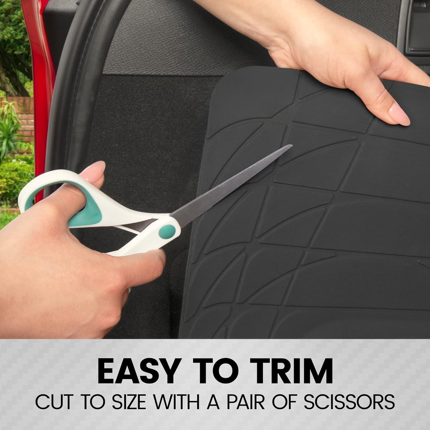 Heavy Duty Rubber Cargo Mat Liner for Cars, SUVs, Vans & Trucks - Black thumbnail 4