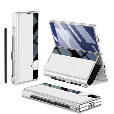 For Galaxy Z Fold7 Shockproof Business Pen Slot Case w/ Screen Protector+Stylus