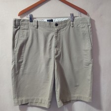 Lands End Traditional Fit Men s Khaki Chino Shorts Size 40 Beige Cotton 10