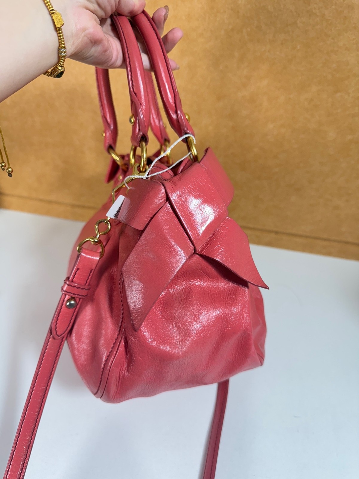 Miu Miu Pre-Owned Authentic Luxury Handbag Pink 25x19 Free Tracked Shipping — image 3