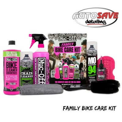 Muc-Off - Family Bike Care Kit | Clean, Protect & Lube | Aufbewahrungstasche | Mikrofaser