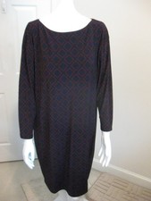 Lauren Ralph Lauren blue burgundy sheath dress Size 14