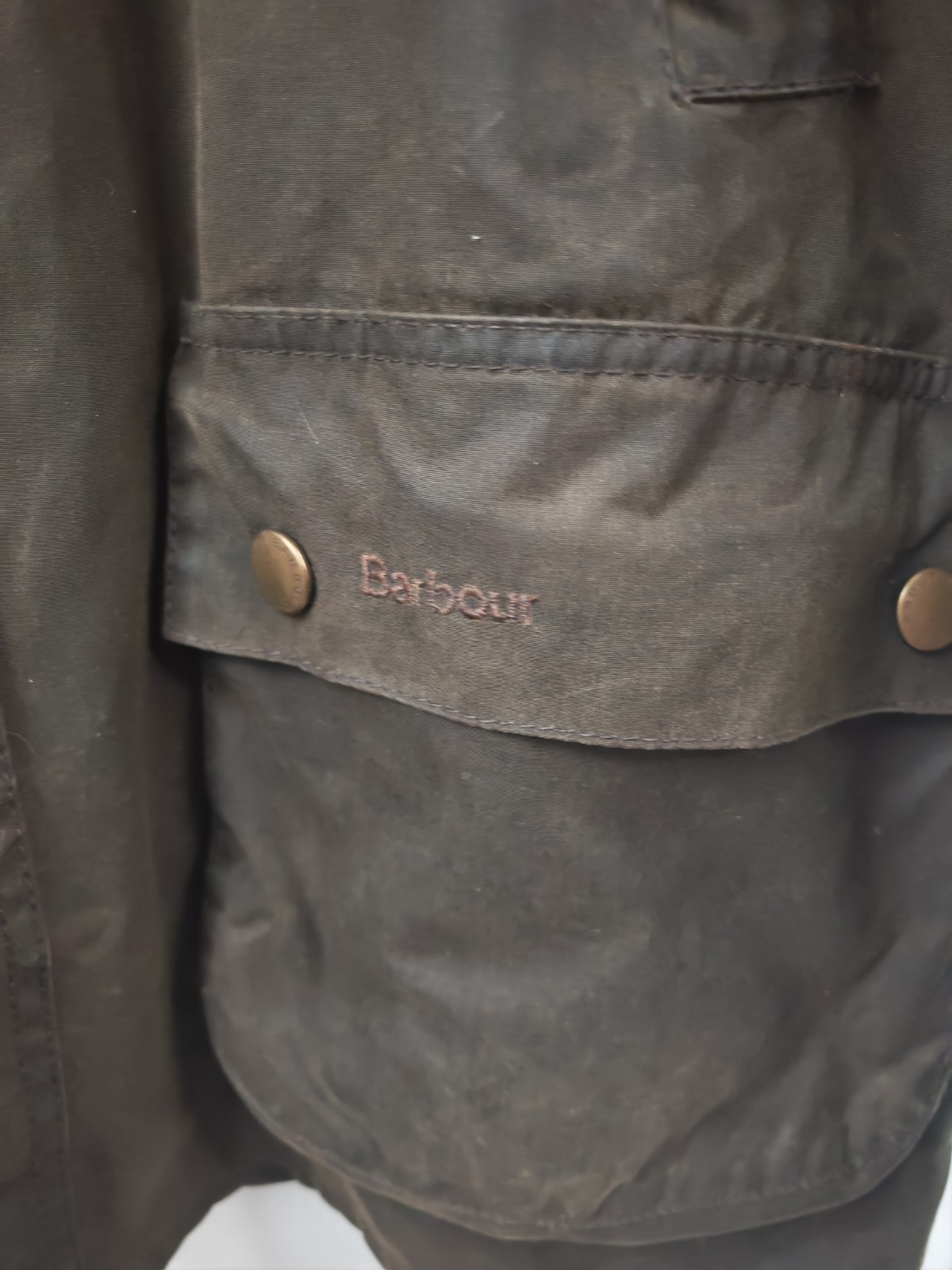 Men's Barbour Ashby Waxed Cotton Jacket Olive Green XL image 10