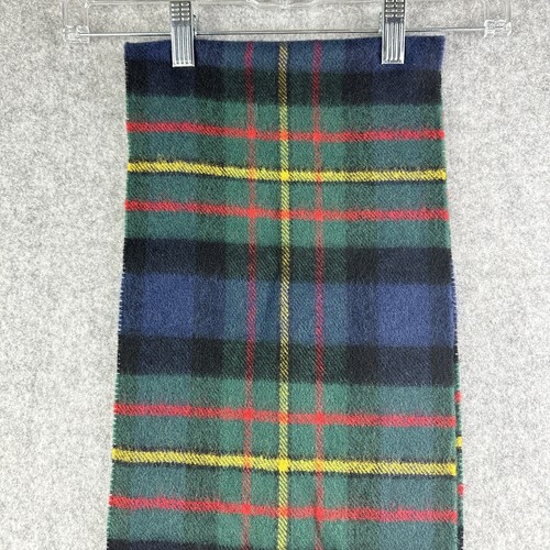Sciarpa Lochcarron of Scotland con frange 100% lana di agnello tartan a quadri blu verde 64" - Foto 2 di 18