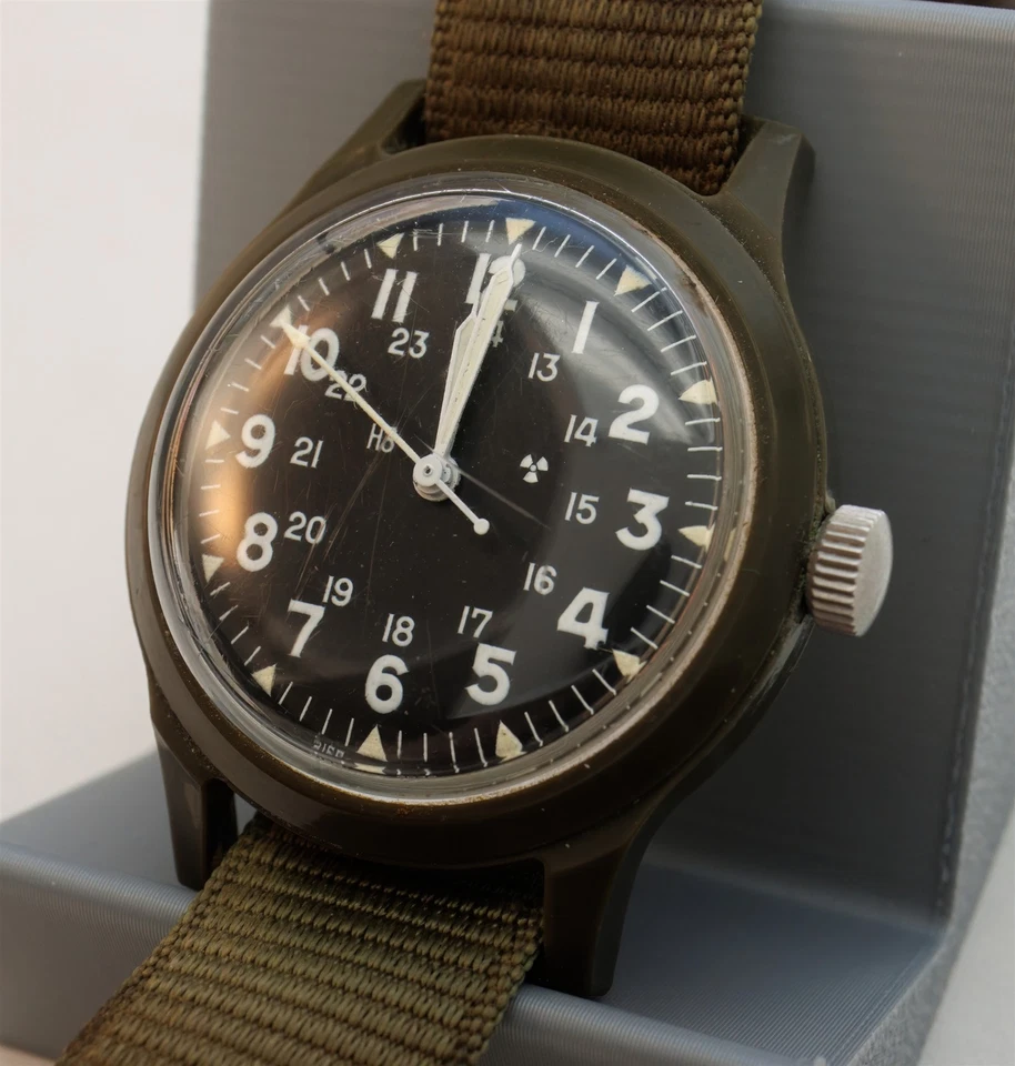 Benrus 1975 越南时代 H3 军用塑料将军 Mil-W-46374A 现场手表 — 第 2/4 张图片