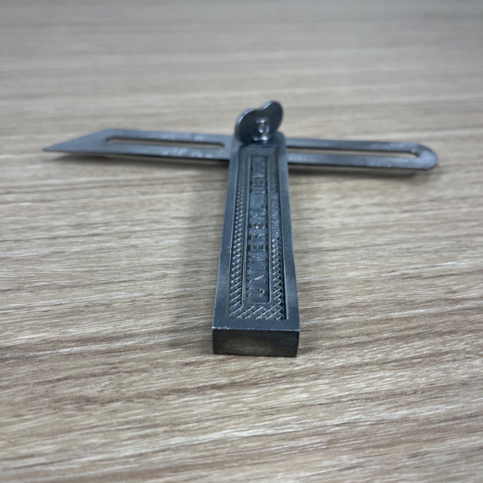 Vintage Universal Bevel Sliding T Bevel 4” Square Angle Tool Metal w/Thumb Screw