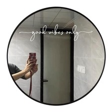   Good Vibes Only  Mirror Decal   White Vinyl Motivational Quot