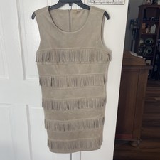 Calvin Klein Faux Suede Dress - Tan - Size 14. Worn Once
