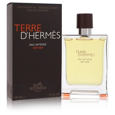   Terre D'hermes Eau Intense Vetiver by Hermes Eau De Parfum 3.3 oz for Men  