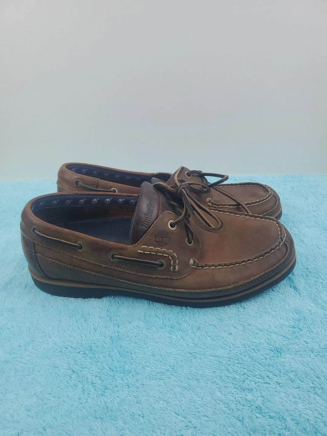 Scarpe Mocassini da barca Timberland in pelle marrone 76056 9M