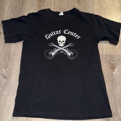 Vintage Guitar Center Store Tshirt Black mens Anvil Size Medium FITS SMALL