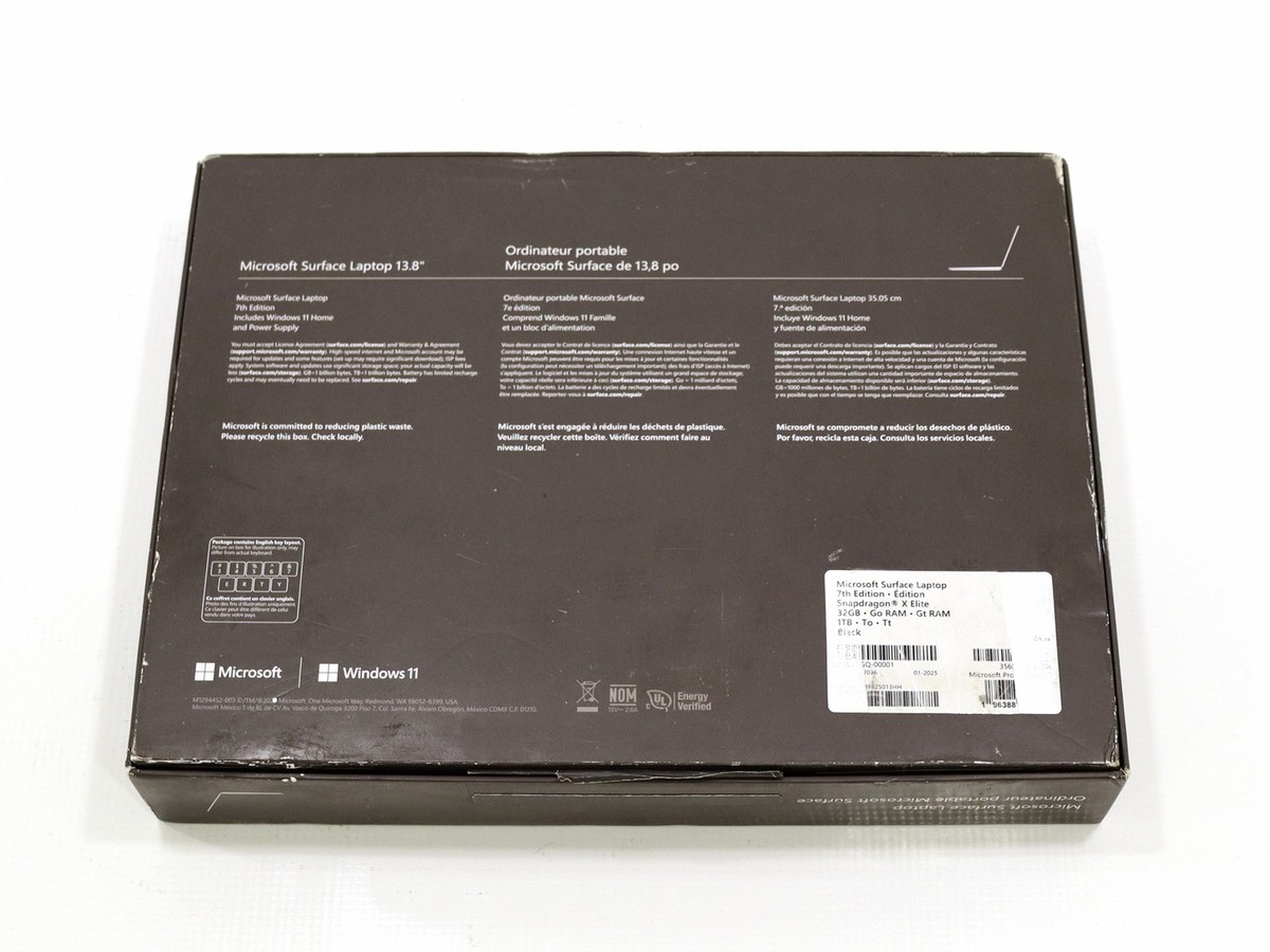 Microsoft Surface Laptop 7th Edition 2036 Snapdragon X Elite 32GB