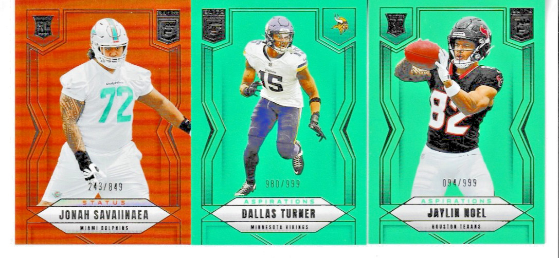 2025 ELITE JONAH SAVAIINAEA #/849 +DALLAS TURNER & JAYLIN NOEL RC #/999 SEE LIST