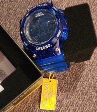 Invicta Racing Watch Chrono Digital Dial Blue Case Strap 49048 Mens New in Box