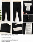 H&M Black Slim Fit Ankle Dress Pants Stretch Pockets Twill 26" Inseam — photo 1