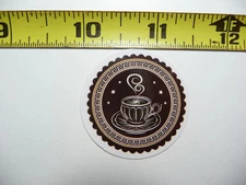 ROUND HOT TEA SMALL STICKER DECAL TRAVEL VACATION MEMORY FUN FUNNY