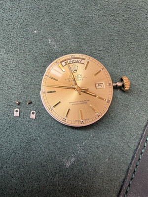Genuine ROLEX Movement Cal.3055,27 Jewels w/Hands,Dial & Crown in Good Condition