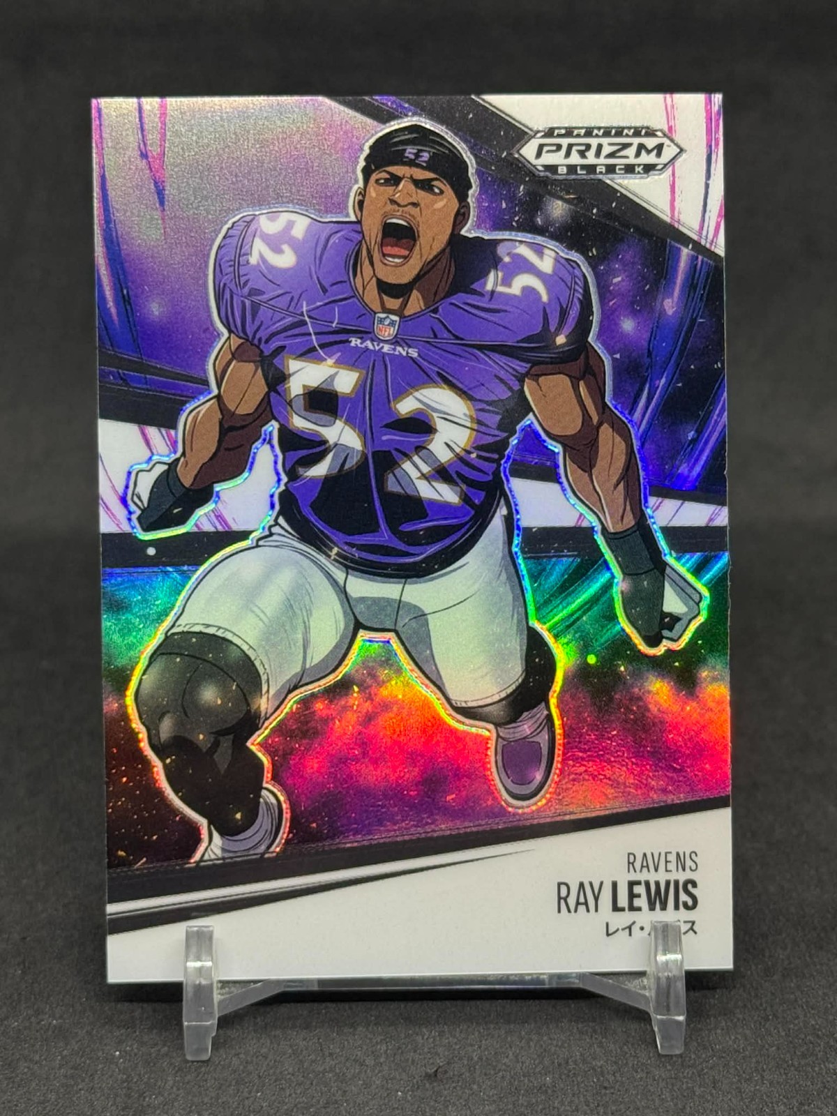 2025 PANINI PRIZM BLACK RAY LEWIS SSP MANGA #9 BALTIMORE RAVENS AB4