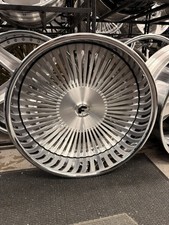 22x9-10 Forgiato Lecci Brushed Chrome Lip 5 Lug Universal Fitment 22x9-10 Forgiato Lecci Brushed Chrome Lip 5 Lug Universal Fitment
