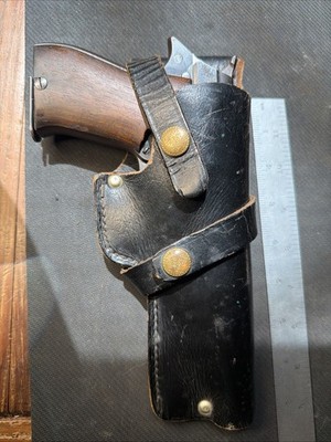 Brauer Bros Leather Holster H3 Colt Woodsman Sport 4 1/2'', Star FR 4 , RH Black