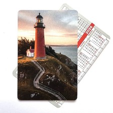 Taschenkalender 2026 „Roter Leuchtturm “- Scheckkartenkalender Minikalender