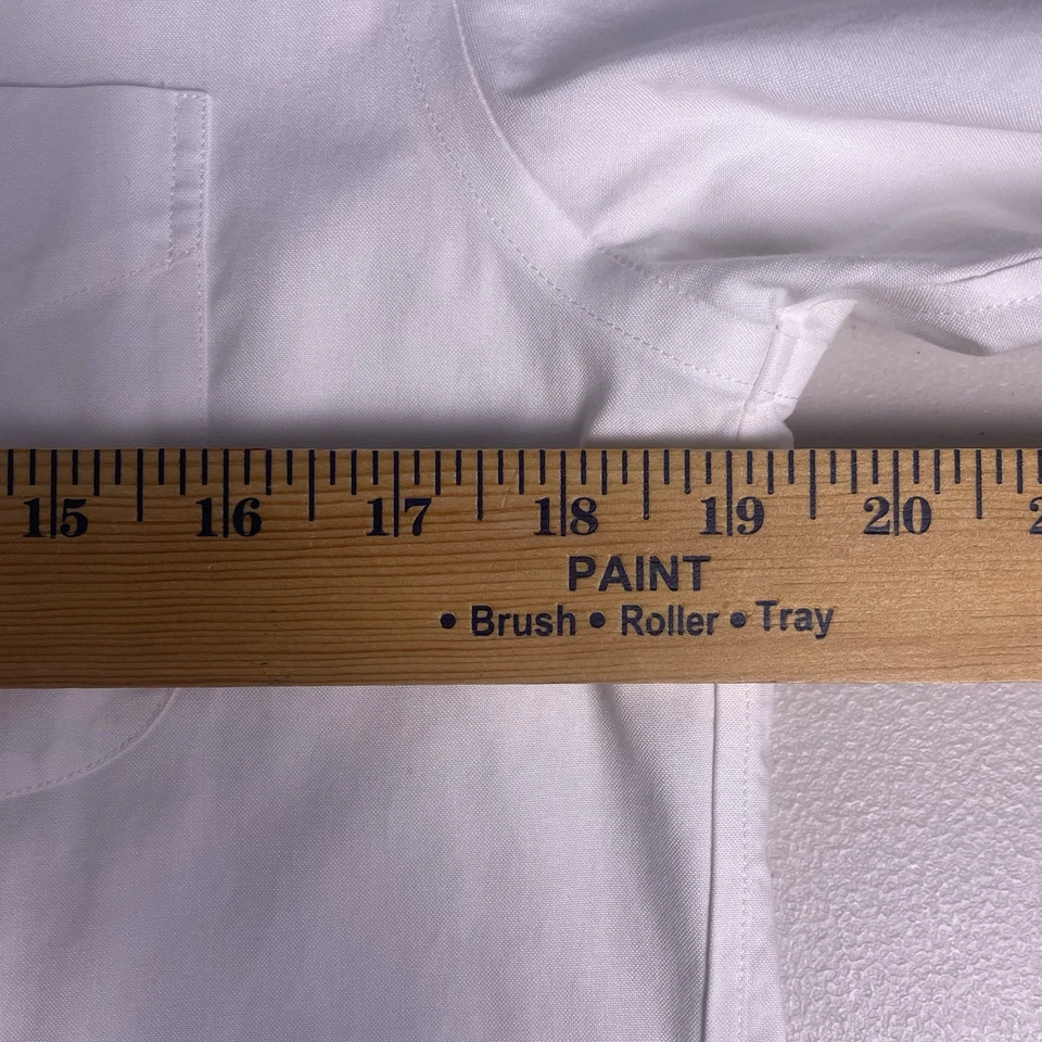Brooks Brothers 1818 Shirt 15.5 Mens S/S Button Down Soho Solid White EUC - Image 4 of 4