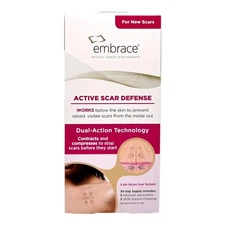 Embrace Active Scar Defense Silicone Sheets Medium 2.4in 30 Day Box Supply Boxed