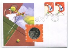 D450213 Netherlands ECU Coin Cover Royal Tennis Association 1999