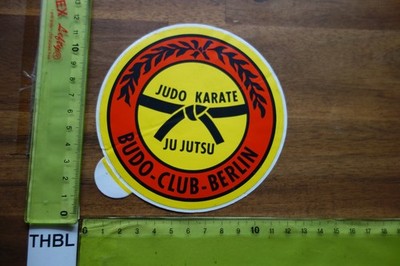 Alter Aufkleber Selbstverteidigung KampfsportJUDO KARATE JU JUTSU Budo-Club Bln