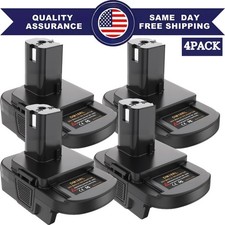 4x USB Battery Adapter Converter for Dewalt 20V Milwaukee 18V to Ryobi 18V Tool