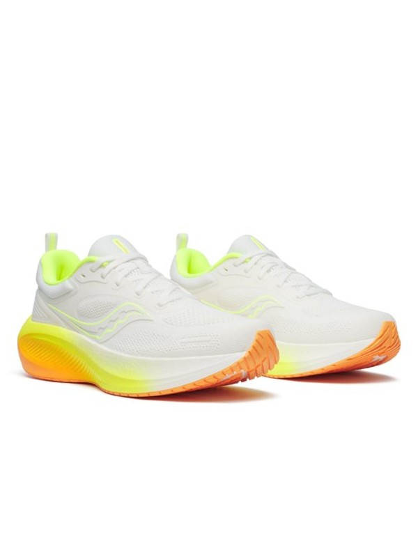 LOTTO Scarpe Corsa Running Shoes UOMO Saucony White Citron SURGE 3