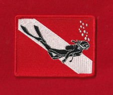 3.5" Iron-on LADY BUBBLES Diver Patch Dive Flag SCUBA Diving Diver-Down NEW USA
