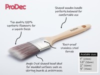 Prodec Premier Angle Oval Trade Pinsel 25 Mm - Glattes Finish FüR Alle