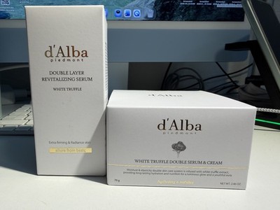 100% NE W SEALED! d'Alba Piedmont   Double Serum & Cream 2-in-1 Moist: 2027 2028