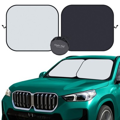 Kinder Fluff 2 Panel Windshield Sunshade-Certified- Blocks 99.87% UVR (Standard)