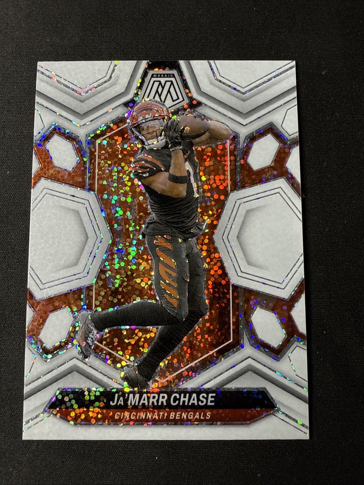 2024 Panini Mosaic Ja'Marr Chase #45 White Sparkle SP Bengals