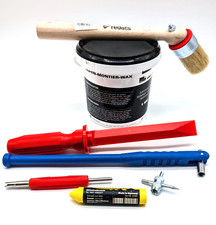 Reifen Montage Paste Set 1kg schwarz Reifenmontagepaste Pinsel Ventilausdreher