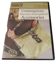 Sewing With Nancy Contemporary Machine Embroidered Accessories DVD 2007 60 Min