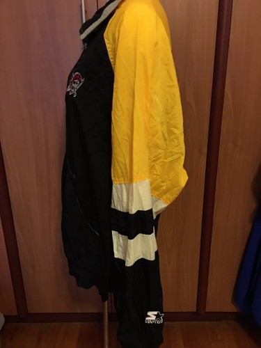 Pirates Pittsburgh Starter XL Light Men Jacket Black Yellow Baseball Full Zip - Picture 5 of 7