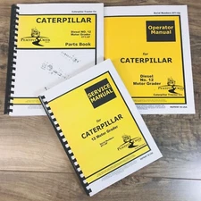 Service Parts Operators Manual Set For Caterpillar 12 Motor Grader S/N 8T1-Up
