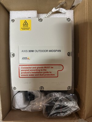 AXIS 01944-001 30 W Outdoor Midspan, PoE Injector for Surveillance Cameras