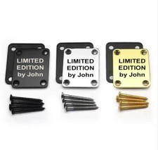 Custom Engraved Guitar Neck Plate - Personalized neckplate for Guitars-D6