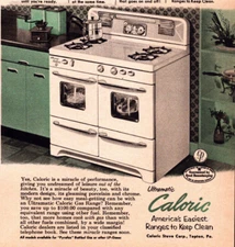 Caloric Gas Range Ultramatic Stove Oven Topton PA Vintage Print Ad c1952