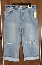 Women's High-Rise Cropped Vintage Wide Leg Jeans - Universal Thread