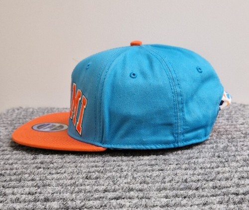 No Fear Miami Baseball Cap Snapback Hat Blue Orange Peak - Picture 5 of 14