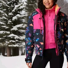 Womens Columbia Wintertrainer Interchange Jacket W Reversible Inner Sz XL